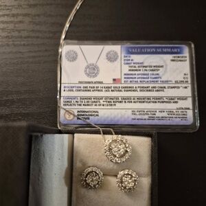 Diamond Chain and Earrings